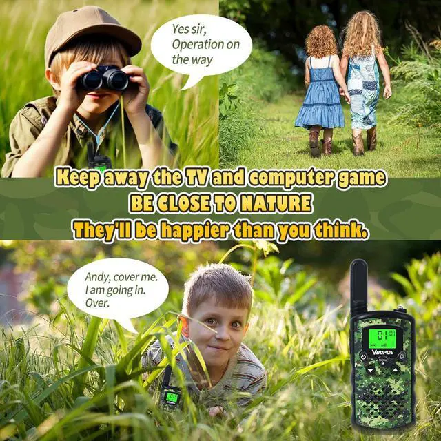 Alt view image 14 of 14 - Walkie Talkies for Kids Camouflage Toys 2 Way Radios 22 Channels Long Range Gifts for Boys and Girls Age 4 to 12 5 6 7 8 9 Years Old for Army Outdoor Camping Games Soldier Birthday Presents