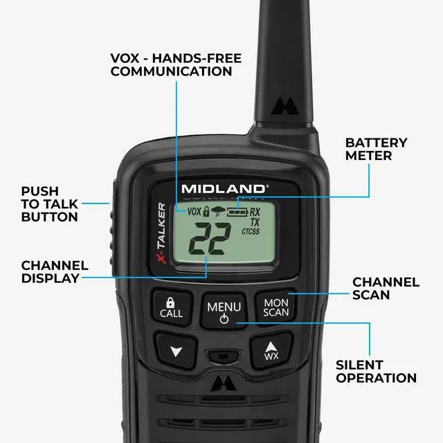 Alt view image 13 of 14 - T10 X-TALKER Two-Way Radios - 22 Channels - Long Range Walkie-Talkies, 38 Privacy Codes - Best Family Camping Radio - 2 Pack