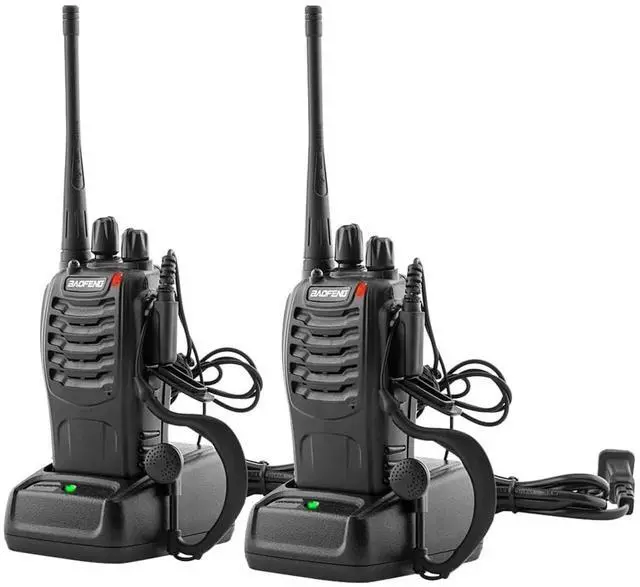 Alt view image 8 of 14 - Walkie Talkies Long Range for Adults with Earpieces,16 Channel Walky Talky Rechargeable Handheld Two Way Radios with Flashlight Li-ion Battery and Charger 2 Pack
