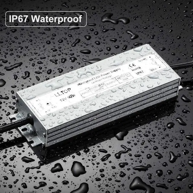 Alt view image 14 of 14 - LED Driver 60 Watts Waterproof IP67 Power Supply AC100-264V to 12V DC 5A Low Voltage Transformer Ultra Thin Adapter for Outdoor LED Lights, Computer Project