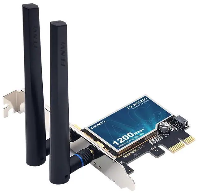 Alt view image 8 of 14 - AC1200 Wireless WiFi PCIe Card for Desktop PC, Dual Band 2.4GHz & 5GHz with Bluetooth 4.0, Low Profile Bracket, Windows 11/10/8/7 Compatible with Gaming, Streaming, Home Office