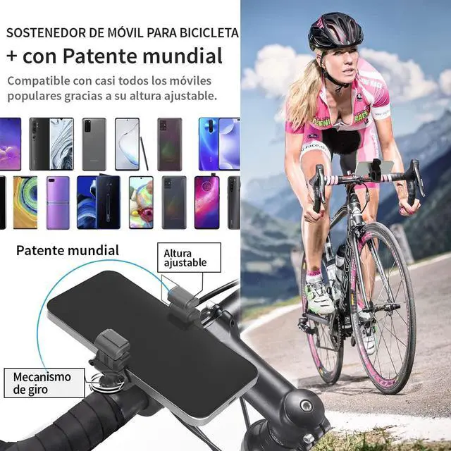 Alt view image 14 of 14 - Bike Phone Mount 360° Rotatable Bike Phone Holder Universal Cell Phone Bicycle Stand for Most of Phone and More 3.5-7 in Cellphone - 2.1-3.5 in Width