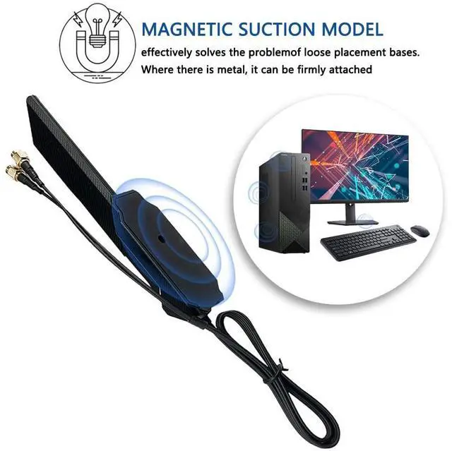 Alt view image 12 of 14 - 2.4/5.8/6GHz RP-SMA Tri Band WiFi 6E Antenna for ASUS ROG Strix B550-F Gaming WiFi II/B550-PLUS/Prime B450M-A II/ROG Strix B650-A B650-PLUS B650E-F B550-A B760-I Z690-I Z790-Plus Z790-A Z790-E