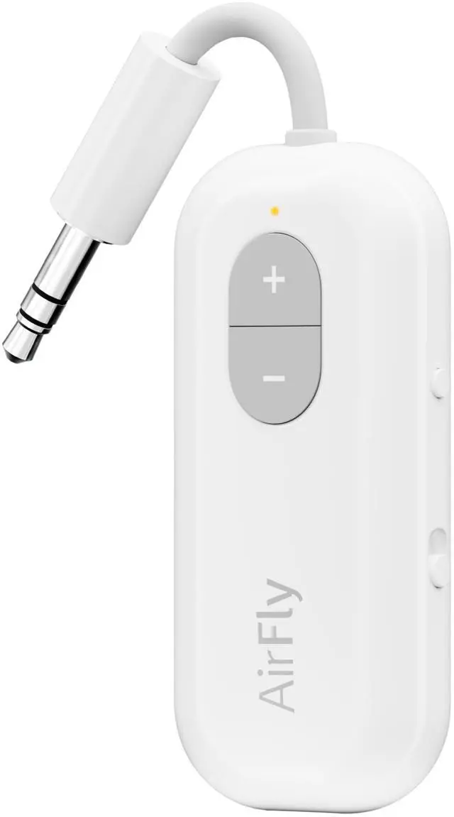 Alt view image 8 of 14 - AirFly SE | Bluetooth Wireless Audio Transmitter Adapter for AirPods/Headphones, 20+ Hr Battery, Works with 3.5mm aux Jacks on Airplanes, TVs, Gym Equipment, and Travel