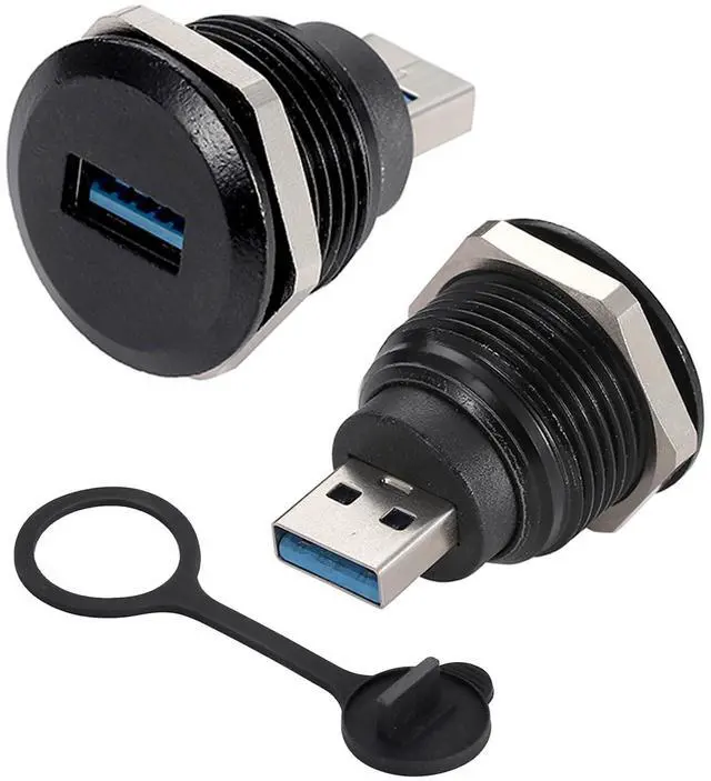 Alt view image 8 of 14 - 2PCS USB 3.0 Connector, USB Male to Female Conversion Connector, USB3.0 Panel Mount Extension Adapter for Data Transfer/Charging