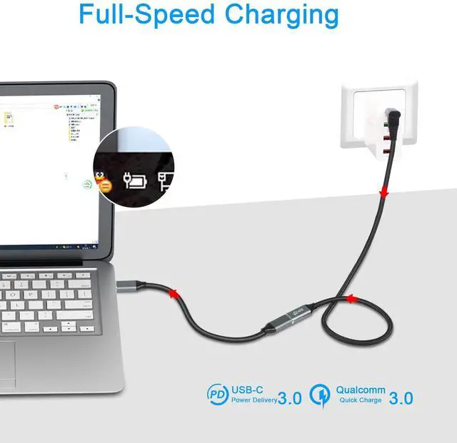 Alt view image 12 of 14 - 2M Right Angle USB C Extension Cable,90 Degree 10Gbps PD 100W USB3.1 Gen2 Male to Female Charging Cord,Up Down Type-C Extender Cable Compatible with Laptops and More Type-C Devices