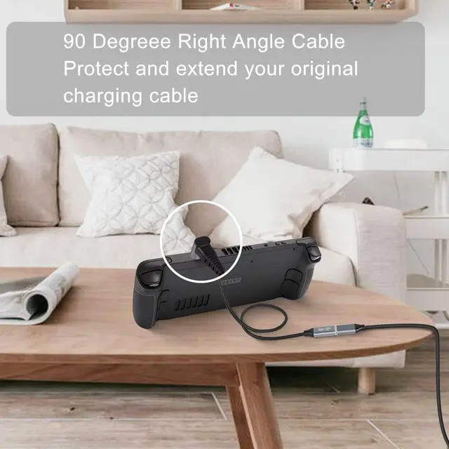 Alt view image 9 of 14 - 2M Right Angle USB C Extension Cable,90 Degree 10Gbps PD 100W USB3.1 Gen2 Male to Female Charging Cord,Up Down Type-C Extender Cable Compatible with Laptops and More Type-C Devices