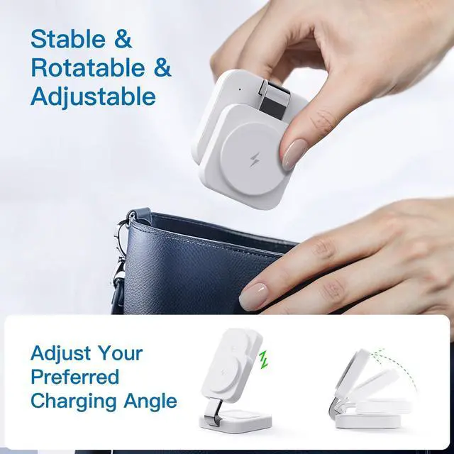 Alt view image 14 of 14 - 2026 Traveling Wireless Mag-Safe Fast Charging Station,Magnetic 3 in 1 Charger with iPhone 17 16 15 14 13 12 Pro Max Plus,Apple Watch Series & Air pods 4 3 2 Pro-Gifts for Wife & Husband(White)