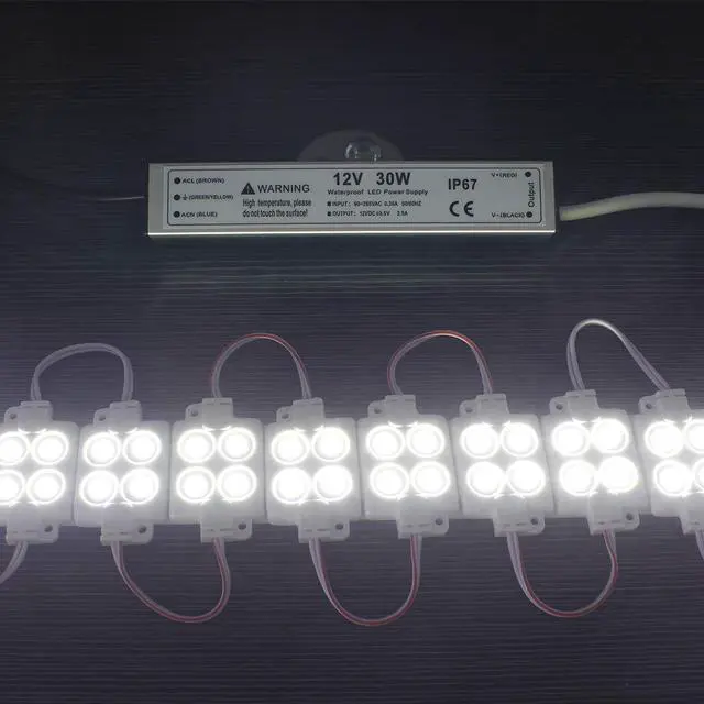 Alt view image 10 of 14 - 30W 12 Volt LED Power Supply, Waterproof IP67 LED Driver, 110V AC to 12V DC Converter, LED Transformer Low Voltage Output with 3-Prong Plug 3.3 Feet Cable for Light Strip, 2.5Amp