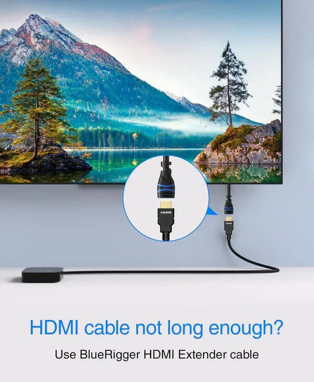 Alt view image 9 of 14 - 4K HDMI Extension Cable - 20FT (4K 60Hz, 18Gbps HDMI Extender Cord, High Speed EXT Male to Female Adapter) Compatible with HDTV, Laptop, Xbox Series X, Roku, PS5, Nintendo Switch, TV Stick