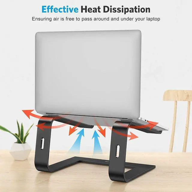Alt view image 13 of 14 - Laptop Stand, Detachable Laptop Mount, Aluminum Laptop Holder Stand for Desk, Compatible with MacBook Air/Pro, Dell, HP, Lenovo and All Laptops (11-16 inch), Black
