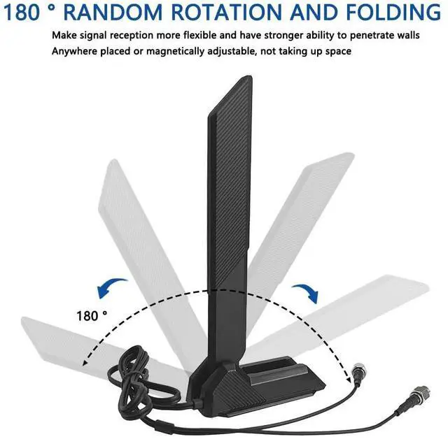 Alt view image 11 of 14 - 2.4/5.8/6GHz RP-SMA Tri Band WiFi 6E Antenna for ASUS ROG Strix B550-F Gaming WiFi II/B550-PLUS/Prime B450M-A II/ROG Strix B650-A B650-PLUS B650E-F B550-A B760-I Z690-I Z790-Plus Z790-A Z790-E