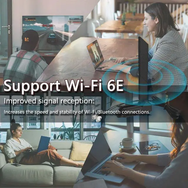 Alt view image 14 of 14 - 2.4/5.8/6GHz RP-SMA Tri Band WiFi 6E Antenna for ASUS ROG Strix B550-F Gaming WiFi II/B550-PLUS/Prime B450M-A II/ROG Strix B650-A B650-PLUS B650E-F B550-A B760-I Z690-I Z790-Plus Z790-A Z790-E