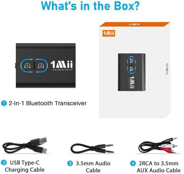 Alt view image 14 of 14 - Bluetooth 5.3 Transmitter Receiver for TV to Wireless Headphones, Dual Link aptX Adaptive/Low Latency/HD Audio, Aux Bluetooth Audio Receiver Adapter for Home Stereo, Airplane, Boat, Gym