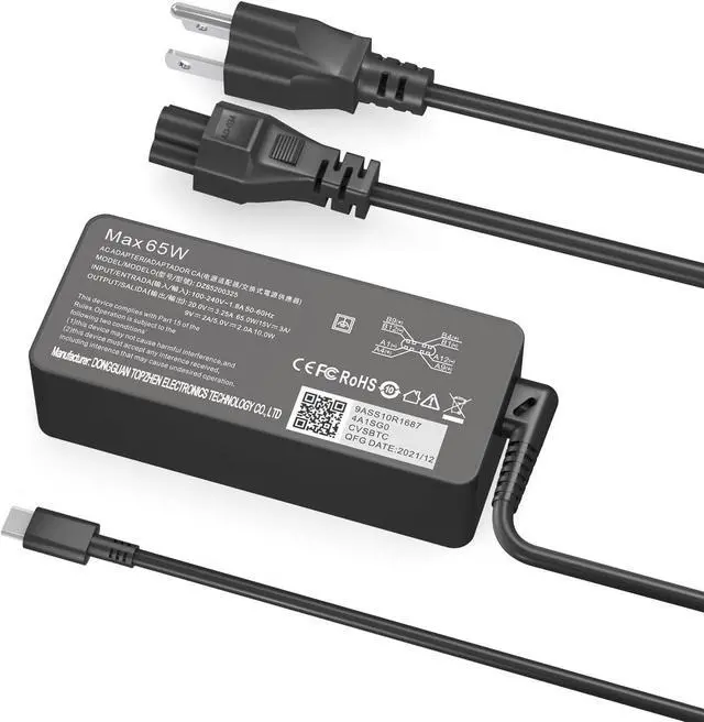 Alt view image 9 of 14 - 65W USB C Charger Compatible with Lenovo Thinkpad/Yoga/Chromebook Laptop Computer 65W 45W USB C Fast Power Adapter