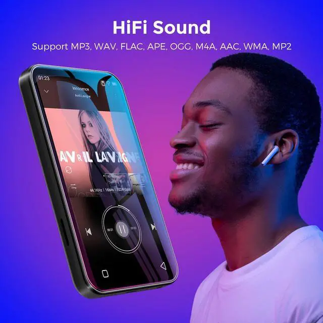 Alt view image 11 of 14 - 72GB WiFi Mp3 Player with Bluetooth, 4.0" Full Touch Screen Mp4 Player with Speaker, Portable Digital Music Player with FM Radio, BrowserCan't Install/Download Any New Apps (Black)