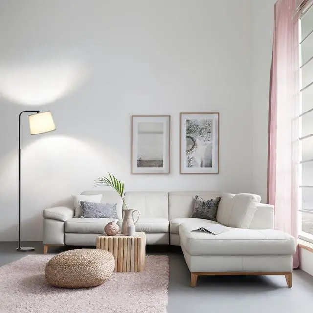 Alt view image 14 of 14 - Floor Lamp for Living Room with 3 Color Temperatures, Foot Switch Standing Lamps for Living Room, Bedroom, Office, Arc Mordern Floor Lamp with 9W LED Bulb Included