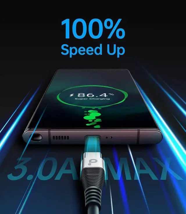 Alt view image 9 of 14 - USB C Cable Fast Charging, 2Pack 3ft Coiled USB A to Type C Charge Cord for Car, USB-C Charging Cable Compatible with iPhone 17/16/15/Samsung Galaxy S20 S10 S9 S8 Plus Note 10 and More USB C Devices