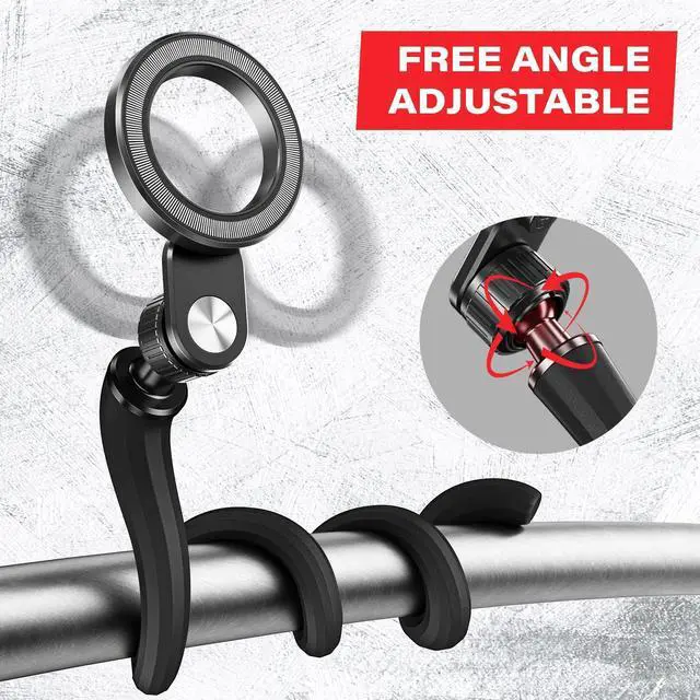 Alt view image 11 of 14 - Flexible Gym Phone Holder for Peloton Treadmill Spin Bike - Gooseneck Magnetic Phone Mount for iPhone MagSafe Samsung, Wrap Around Phone Stand for Stroller/Desk/Shopping/Women Men Gym Gifts