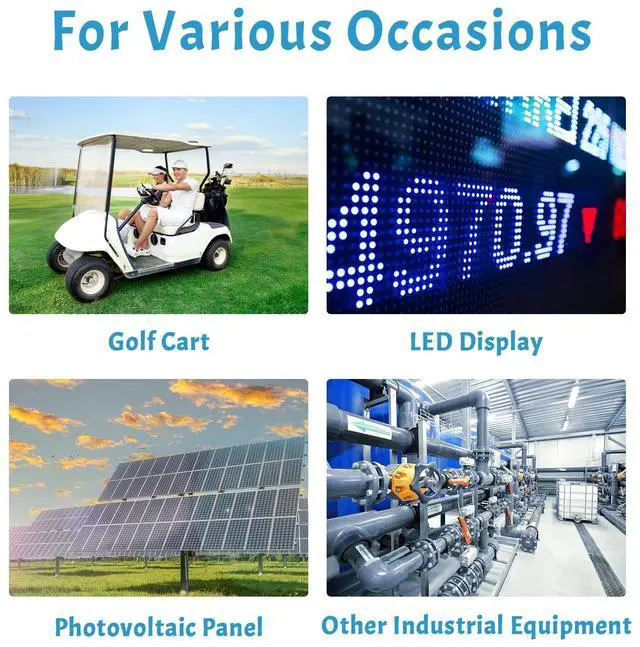 Alt view image 12 of 14 - DC 36V/48V Step Down to 12V 20A 240W Converter Regulator Reducer Voltage Regulator Reducer for Golf Cart Waterproof Power Supply Transformer Volt Module