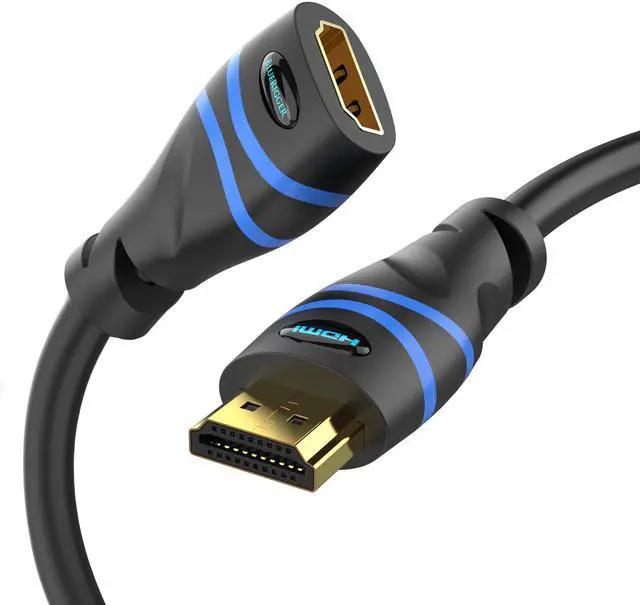 Alt view image 8 of 14 - 4K HDMI Extension Cable - 20FT (4K 60Hz, 18Gbps HDMI Extender Cord, High Speed EXT Male to Female Adapter) Compatible with HDTV, Laptop, Xbox Series X, Roku, PS5, Nintendo Switch, TV Stick