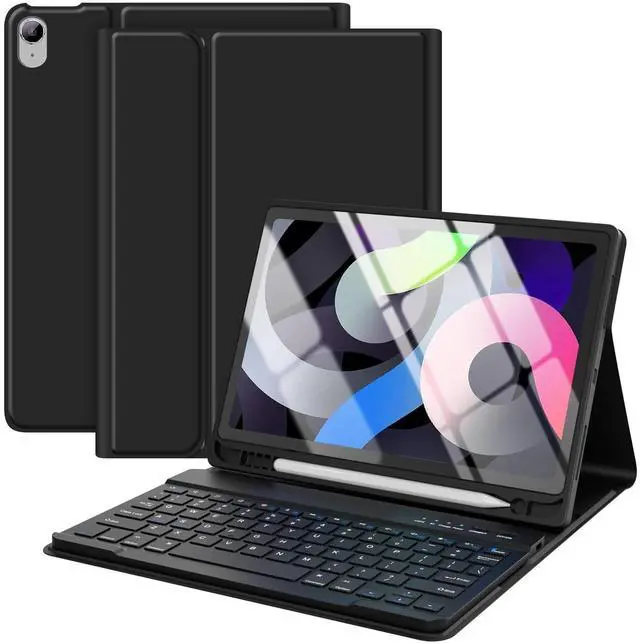Alt view image 8 of 14 - for iPad Air 11 inch M4/M3/M2 Case with Keyboard 10.9 inch for iPad Air 5 2022/iPad Air 4th Gen Keyboard Case with Pencil Holder, Wireless Keyboard for Air 11" M3/M2 (2025/2024)/iPad Air 5/4