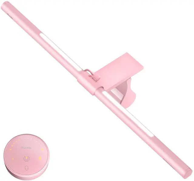 Alt view image 14 of 14 - Pink Monitor Light Bar with Remote, Eye-Care No Glare, Space Saving Computer Desk Lamp As Gifts for Girls, Stepless Dimming, Modern Aesthetic Desk Light Bar for Home Office, Mother's Day