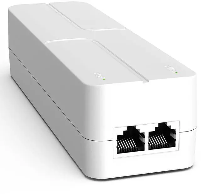 Alt view image 7 of 12 - 2.5G PoE Injector 60W, PoE+ Injector Converts Non-PoE to PoE+, 55V IEEE 802.3at/af, 10/100/1000/2500Mbps Ethernet PoE Adapter Plug & Play, Power Over Ethernet Up to 325 Feet