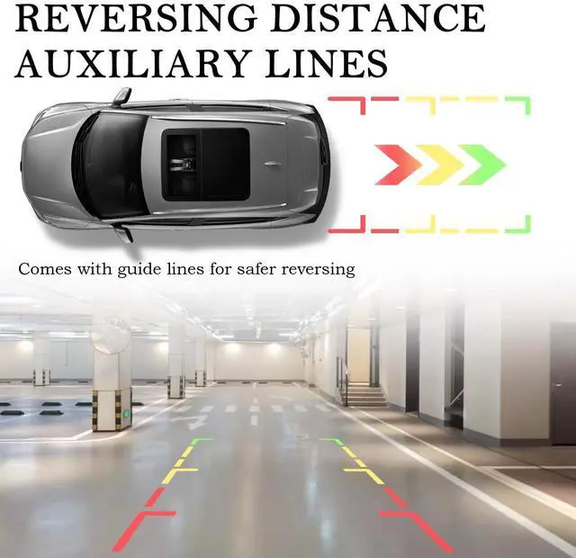 Alt view image 11 of 12 - Backup Camera with Monitor 4.6'',12 LED HD Rearview Mirror Camera for Night Vision,150° Wide Angle Universal Car Reverse Camera with Monitor System Fits 12V Cars SUVs