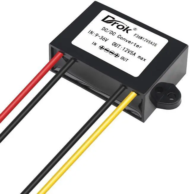 Alt view image 12 of 14 - DC-DC Stabilizer, 9V-36V to 12V Boost Buck Converter 5A 60W Waterproof Auto Step Up Down Voltage Regulator 12V Volt Transformer for Car Audio Solar Power System LCD Television LED Display Screen