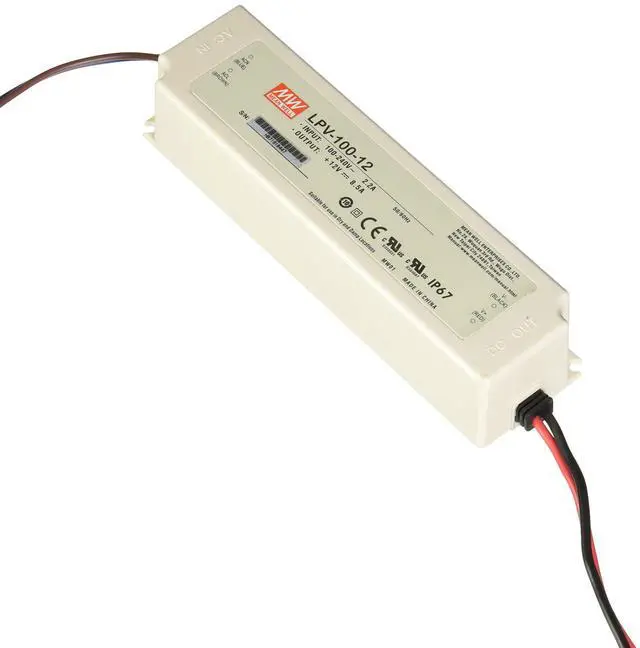 Alt view image 2 of 2 - LPV-100-12 100W Single Output Switching Power Supply with 8.5 Amp Rated Current and 12V DC Voltage