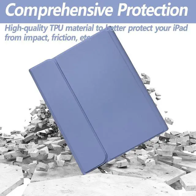 Alt view image 14 of 14 - Keyboard Case for iPad 11th 10th Generation - iPad 10th Generation Case with Detachable Wireless Keyboard - Smart Folio Cover with Pencil Holder for 11-inch A16 2025 10.9-inch 2022, Purple