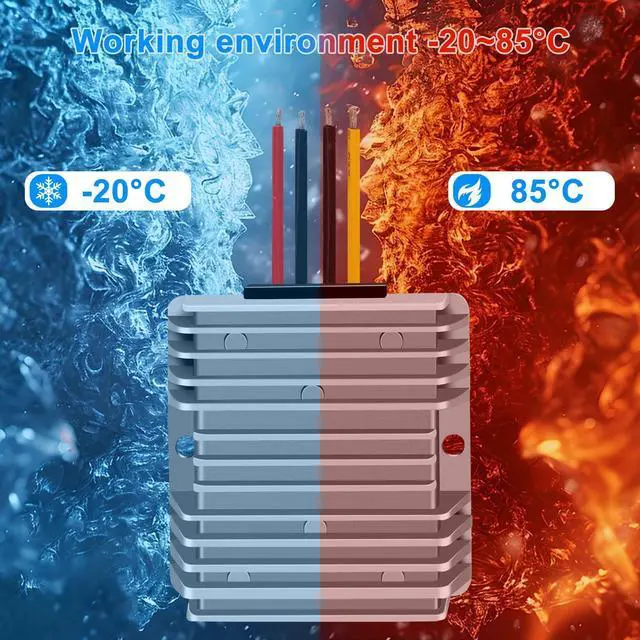 Alt view image 12 of 14 - DC-DC 36V 48V to 12V 20A 240W Golf cart, Buck Converter, Voltage Regulator, Waterproof Power Module with Fuse (Input Range:18V 24V 36V 48V 60V to 12v)