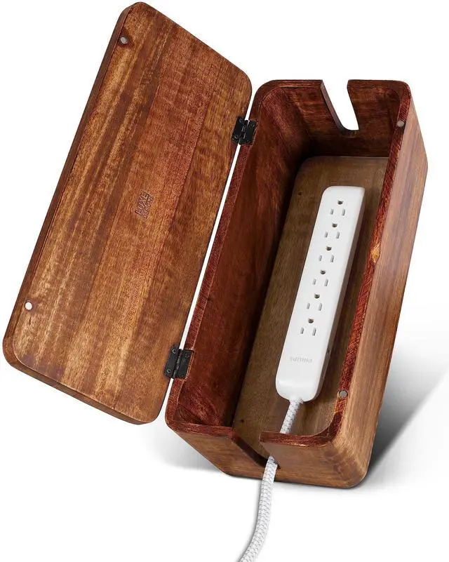 Alt view image 8 of 14 - Large Cable Management Box - Cable Organizer Box and Power Strip Box for Electrical Cord Management - Hide Desk Cord and Floor Cables - Wire Storage and Organization for Cords