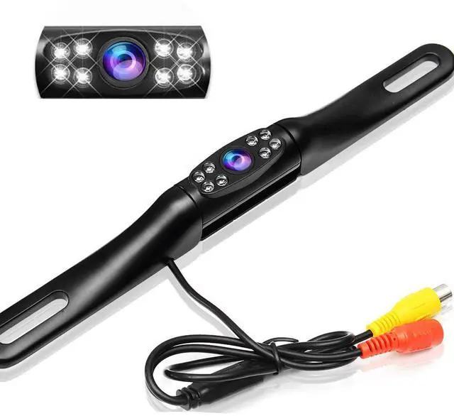 Alt view image 8 of 14 - License Plate Backup Camera, Waterproof 170° View Rear View Reverse Camera Night Vision Back up Camera Systems for Cars Trucks Pickup SUVs Trailer