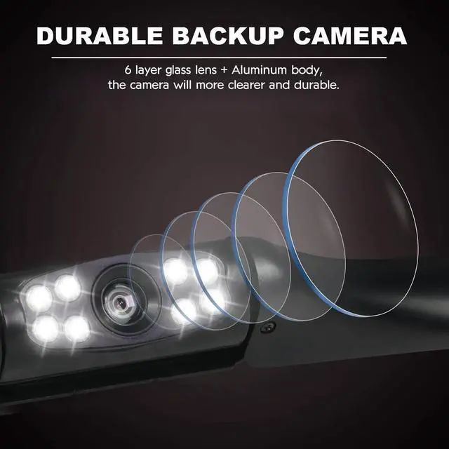 Alt view image 13 of 14 - License Plate Backup Camera, Waterproof 170° View Rear View Reverse Camera Night Vision Back up Camera Systems for Cars Trucks Pickup SUVs Trailer