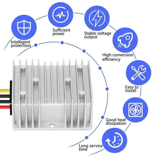 Alt view image 14 of 14 - 20A 240W 12V Golf Cart 36v/48v to 12v Converter Converter Voltage Reducer IP68 Waterproof Transformer for Golf Cart Truck Boat Vehicle