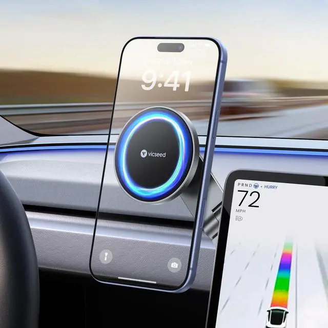 Alt view image 8 of 14 - Phone MountStrongest Magnet PowerFoldable Hidden Tesla Phone Holder Fit for All Phone, Tesla Model 3 Model Y for MagSafe Car Mount, Tesla Model 3 Accessories, Tesla Model Y Accessories