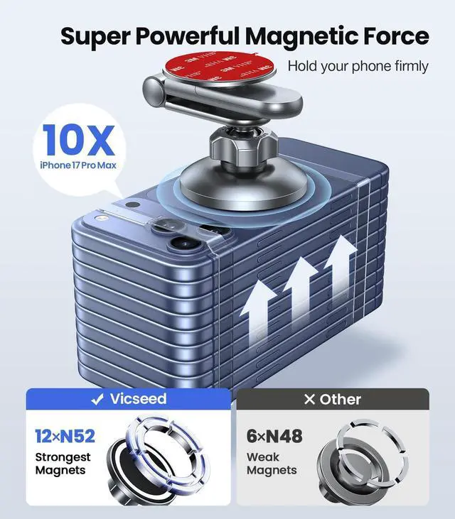 Alt view image 11 of 14 - Phone MountStrongest Magnet PowerFoldable Hidden Tesla Phone Holder Fit for All Phone, Tesla Model 3 Model Y for MagSafe Car Mount, Tesla Model 3 Accessories, Tesla Model Y Accessories