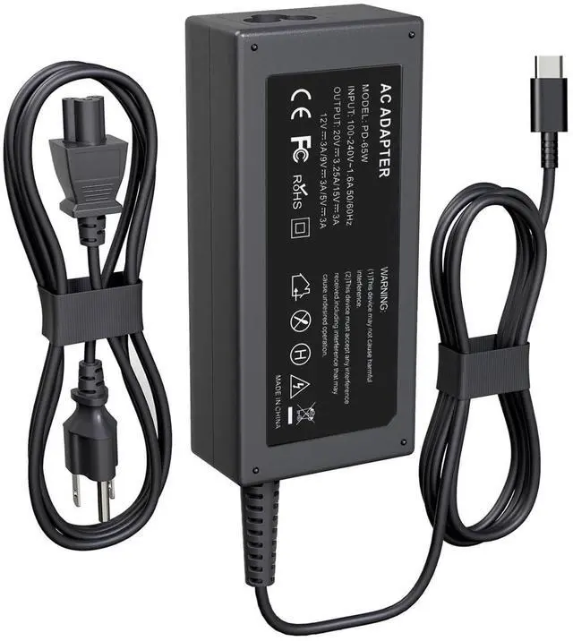 Alt view image 8 of 14 - 65W USB C Charger Fit for HP EliteBook 830 835 840 845 860 865 640 650 655 1040 G8 G9 G10 G11 Probook 440 445 450 455 460 465 G8 G9 G10 G11 Laptop Power Adapter Supply Cord