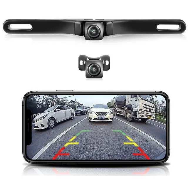 Alt view image 8 of 14 - WiFi Car Backup Camera, 5G 720P HD Car License Plate Rear/Front View Reverse Camera for iPhone iPad Android Smart Phones Tablets Which Support Double Band WiFi