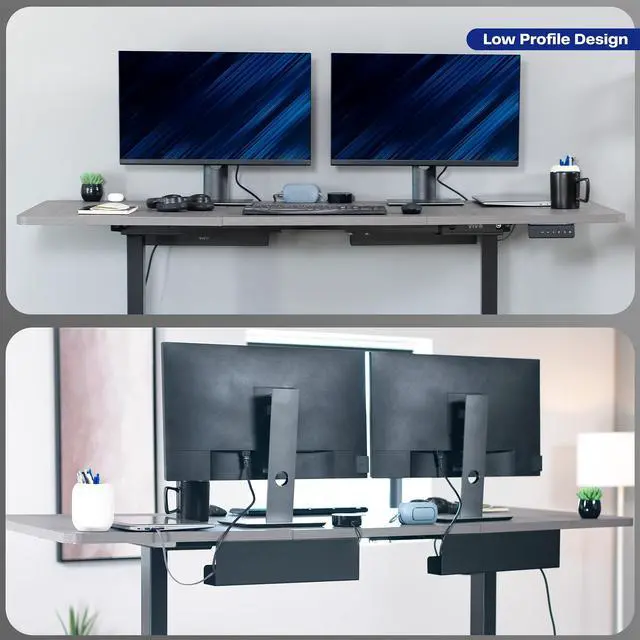 Alt view image 14 of 14 - Under Desk 17 inch Cable Management Trays, Power Strip Holders, Cord Organizers, Wire Tamers for Office and Home, Black, 2 Pack, DESK-AC06-2C