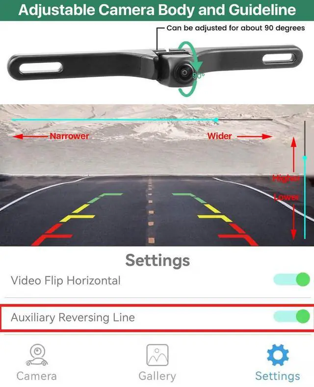 Alt view image 11 of 14 - WiFi Car Backup Camera, 5G 720P HD Car License Plate Rear/Front View Reverse Camera for iPhone iPad Android Smart Phones Tablets Which Support Double Band WiFi