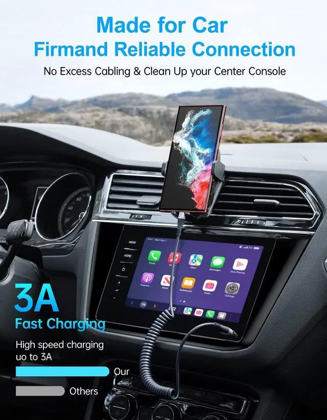 Alt view image 10 of 14 - USB C Cable Fast Charging, 2Pack 3ft Coiled USB A to Type C Charge Cord for Car, USB-C Charging Cable Compatible with iPhone 17/16/15/Samsung Galaxy S20 S10 S9 S8 Plus Note 10 and More USB C Devices