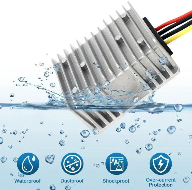 Alt view image 9 of 12 - 36V 48V to 12V Step Down Converter, 10A 120W Golf Cart, 36V 48V to 12V Buck Converter, DC DC Converter,Step Down Voltage Regulator Reducer