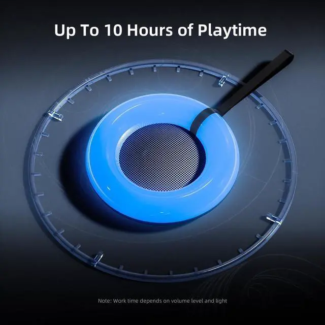 Alt view image 8 of 12 - IPX7 Waterproof Speaker with Dynamic LED Light,Bluetooth Shower Speaker,Portable Bluetooth Speakers,Floating, True Wireless Stereo for Outdoor/Pool/Beach,BT5.3/TF-Card,Ideal Gifts(Black)