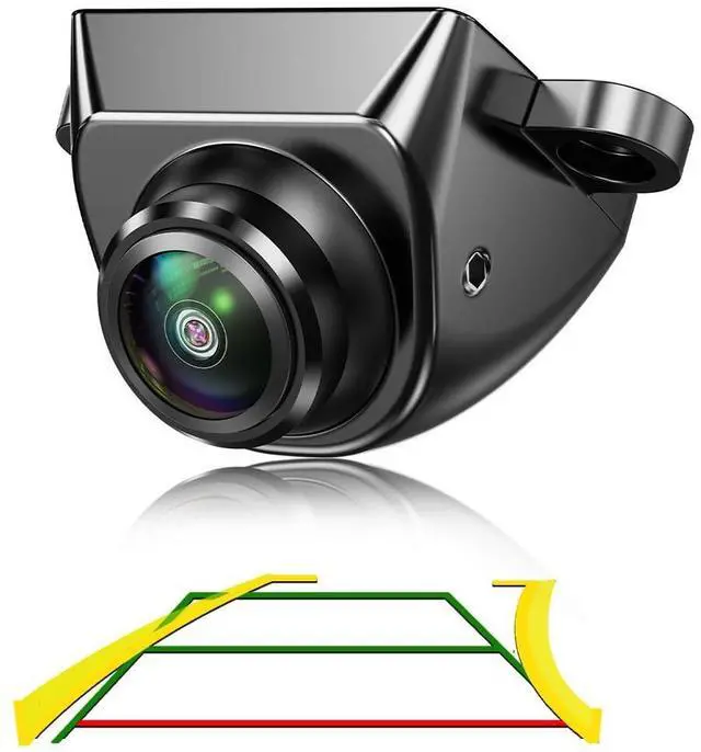 Alt view image 8 of 14 - Car Backup Camera with Dynamic Trajectory Guide Line, AHD1080P Reverse Rear View Cam, Adjustable Fisheye Lens, Waterproof Night Vision 170 Degree Wide View