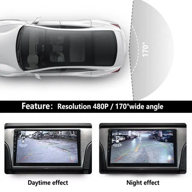 Alt view image 11 of 12 - License Plate Backup Camera,HD Night Vision Reverse Camera with 8 LED,170°Wide Angle IP67 Waterproof Car Rear View Camera Fits Car Truck SUV RV with US License Plates