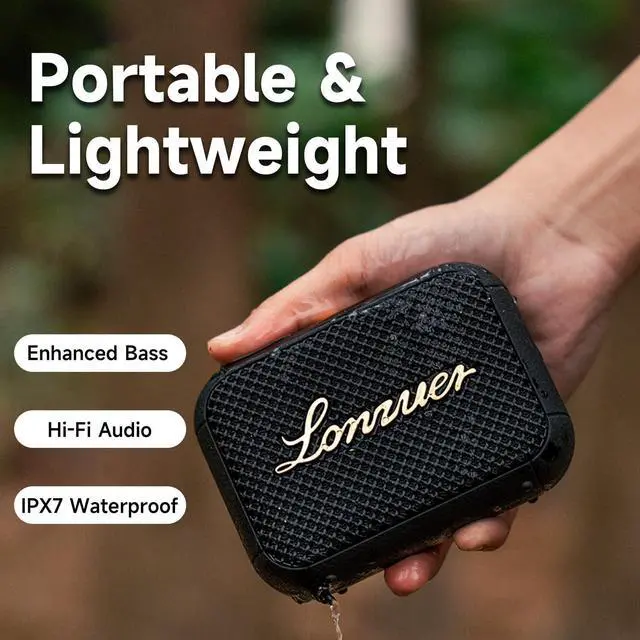 Alt view image 11 of 14 - IPX7 Waterproof Shower Bluetooth Speaker, Portable Small Speaker, Speakers Bluetooth Wireless Loud Clear Sound Support Handle for Kayak Canoe Mountain Bike Beach Gift (Black)