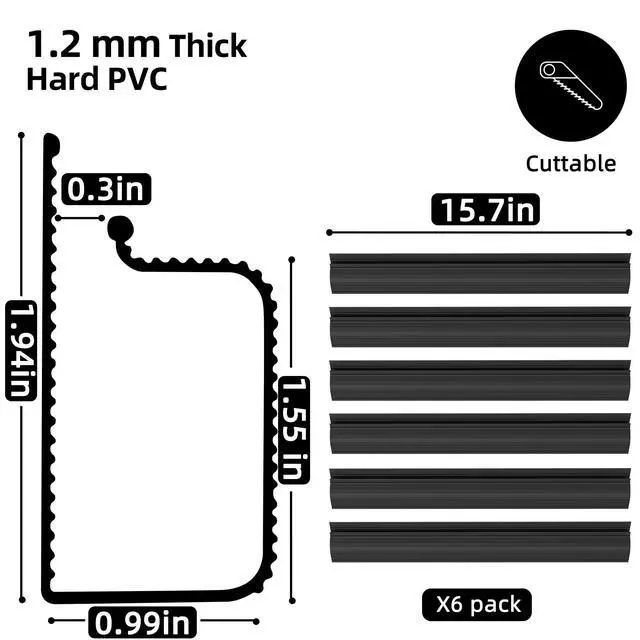 Alt view image 10 of 14 - 94.2in Cable Management, Cable Organizer,Adhesive Mount Cord Organizer for Desk, Cord Organizer, No-Drill Desk Wire Management for Home Office, Baby proofing, Black